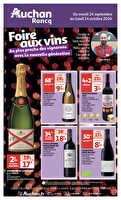 Foire aux vins des magasins Auchan Valable du 24 septembre au 14 octobre 2024