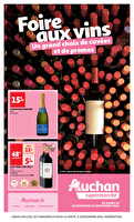 Foire au vins : un grand choix de cuvées chez Auchan Valable du 10 au 29 septembre 2024