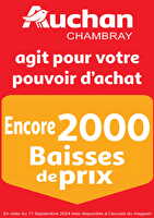 Auchan chambray agit pour votre pouvoir d'achat des magasins Auchan Valable du 03 au 31 octobre 2024