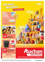 Un max de choix et de petits prix dans votre super !  chez Auchan Valable du 26 novembre au 01 décembre 2024