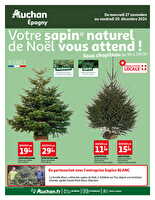 Tract sapin 2024 chez Auchan Valable du 27 novembre au 20 décembre 2024