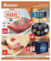 Foire à la viande et à la bière chez Auchan Valable du 03 au 31 décembre 2024