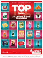 25 offres à prix essentiels dans votre super chez Auchan Valable du 10 au 15 décembre 2024