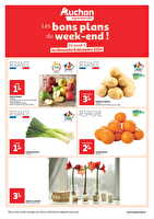 Les bons plans du week-end dans votre super ! des magasins Auchan Valable du 05 au 08 décembre 2024