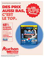 Des prix aussi bas, c'est le top dans votre super chez Auchan Valable du 28 janvier au 08 février 2025