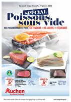 Poissons sous-vide des magasins Auchan Valable du 14 au 19 janvier 2025