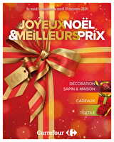 Joyeux noël & meilleur prix  des magasins Carrefour Valable du 05 novembre au 31 décembre 2024