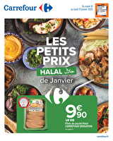 Les petits prix halal de janvier des magasins Carrefour Valable du 14 au 27 janvier 2025