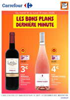 Les bons plans de derniere minute “special vins” chez Carrefour Valable du 18 au 31 mars 2025