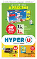 Les prix bas de la semaine chez Hyper U Valable du 24 septembre au 06 octobre 2024