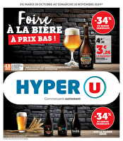 Foire à la bière à prix bas ! chez Hyper U Valable du 29 octobre au 10 novembre 2024