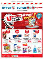 Urgence pouvoir d'achat prix choc ! des magasins Hyper U Valable du 05 au 17 novembre 2024