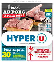 Foire au porc à prix bas ! chez Hyper U Valable du 14 au 19 janvier 2025