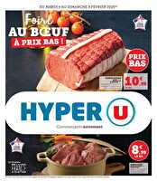 Foire au boeuf à prix bas ! des magasins Hyper U Valable du 04 au 09 février 2025