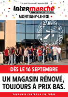 Un magasin rénové, toujours à prix bas des magasins Intermarché Valable du 16 au 21 septembre 2024