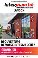 Réouverture de votre intermarché ! des magasins Intermarché Valable du 04 au 09 novembre 2024