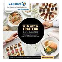 Carte traiteur scadif chez Leclerc Valable du 18 mars au 18 novembre 2024