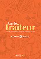 Carte traiteur permanente chez Leclerc Valable du 15 avril au 31 décembre 2024