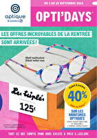 Opti'days rentrée des magasins Leclerc Valable du 03 au 28 septembre 2024