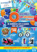 Anniversaire chez Leclerc Valable du 09 au 21 septembre 2024