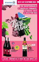 Foire aux vins  chez Leclerc Valable du 01 au 12 octobre 2024