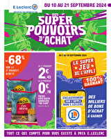 Super pouvoirs d'achat chez Leclerc Valable du 10 au 21 septembre 2024