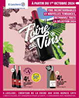 Foire aux vins  chez Leclerc Valable du 01 au 12 octobre 2024