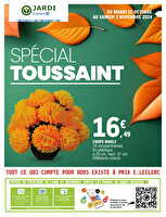 Jardin d'automne/toussaint des magasins Leclerc Valable du 22 octobre au 02 novembre 2024