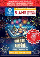 Cheque diff cultu nov24 des magasins Leclerc Valable du 29 octobre au 11 novembre 2024