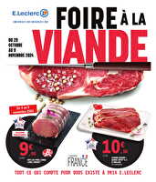 Foire a la viande 2 des magasins Leclerc Valable du 29 octobre au 09 novembre 2024