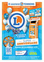 Anniversaire magasin des magasins Leclerc Valable du 22 octobre au 02 novembre 2024