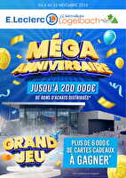 Anniversaire 1 des magasins Leclerc Valable du 04 au 16 novembre 2024