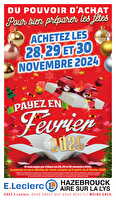 Tract du 25 au 30 novembre des magasins Leclerc Valable du 25 au 30 novembre 2024