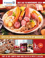 Alsace choucroute  3 + bredele  express des magasins Leclerc Valable du 05 au 16 novembre 2024