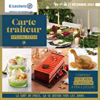 Carte traiteur festive - mixte chez Leclerc Valable du 02 au 31 décembre 2024