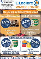 Calendrier de l'avent 1 des magasins Leclerc Valable du 21 au 23 novembre 2024