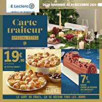 Carte traiteur festive - mixte chez Leclerc Valable du 26 novembre au 31 décembre 2024