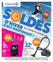 Soldes d'hiver chez Leclerc Valable du 08 janvier au 10 février 2025