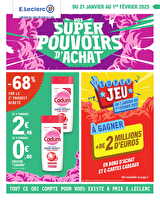 Super pouvoirs d'achat chez Leclerc Valable du 21 janvier au 01 février 2025