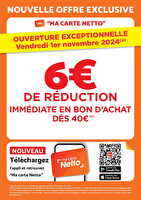 Ouverture le 1er novembre chez Netto Valable du 01 novembre 2024