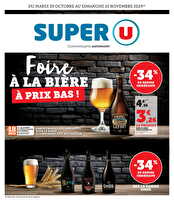 Foire à la bière à prix bas ! des magasins Super U Valable du 29 octobre au 10 novembre 2024