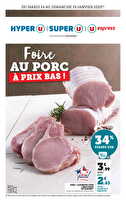 Foire au porc à prix bas ! chez Super U Valable du 14 au 19 janvier 2025