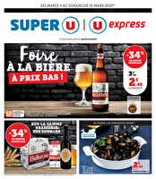 Foire à la bière à prix bas ! des magasins Super U Valable du 04 au 16 mars 2025