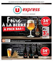 Foire à la bière à prix bas ! des magasins U express Valable du 29 octobre au 10 novembre 2024