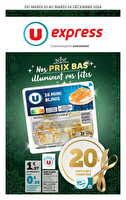 Les prix bas de noël chez U express Valable du 10 au 24 décembre 2024