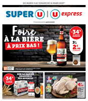 Foire à la bière à prix bas ! chez U express Valable du 04 au 16 mars 2025