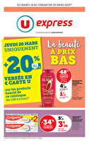 La beauté à prix bas ! chez U express Valable du 18 au 30 mars 2025